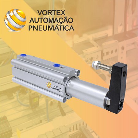 Cilindro Pneumático / Atuador Rotativo Tipo Grampo Ø25 x 50mm