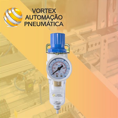 Filtro Regulador de pressão para linha de Ar comprimido Rosca 1/4 ou 1/2 bsp