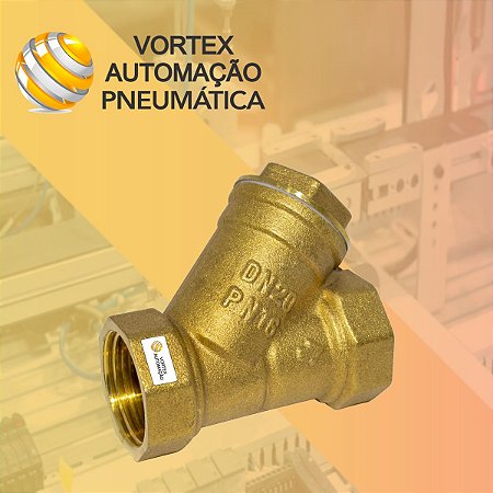 Filtro Y Em Latão Tela Em Inox Rosca 1/4 Bsp