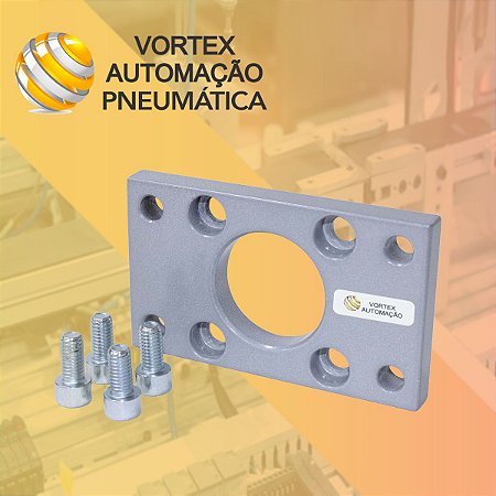 Fixação Flange traseira / dianteira para cilindros de Ø32 a Ø125mm