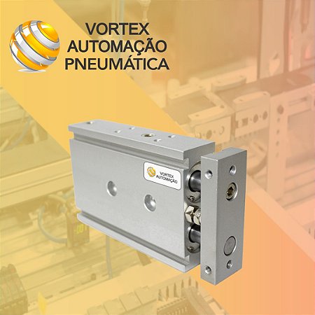 Atuador Guiado Magnético com Duplo Êmbolo Ø32 X 100mm