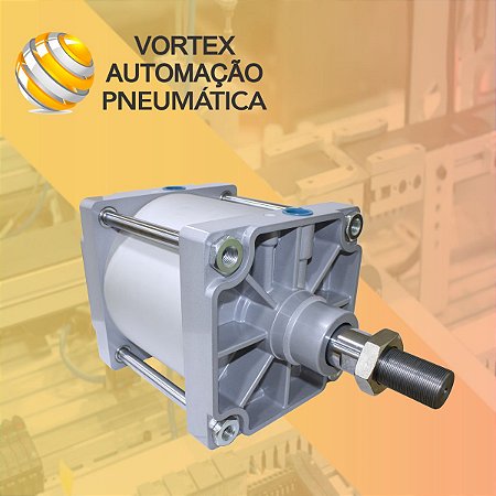 Cilindro Pneumático Tirantado Dupla Ação Ø250 X 50mm Curso P/ Prensa