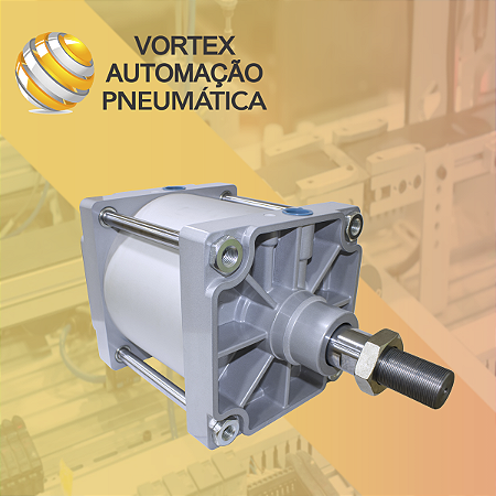 Cilindro Pneumático Tirantado Dupla Ação Ø250 X 25mm Curso P/ Prensa
