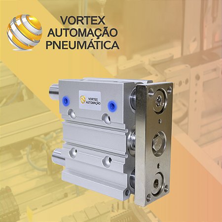 Cilindro Pneumático Guiado Dupla Ação Ø40 X 50mm