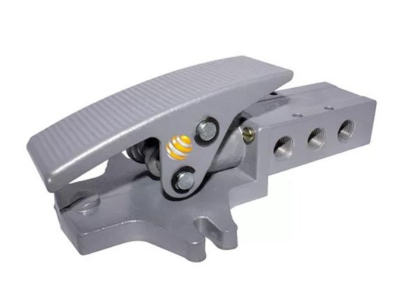 Válvula Pneumática Pedal Retorno Mola 5/2 Vias Rosca 1/4 Bsp