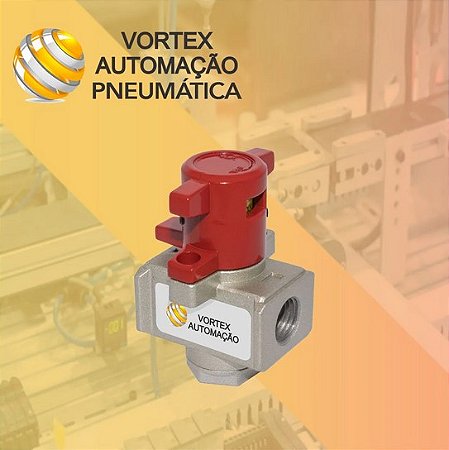 Válvula De Fechamento Ar Comprimido Segurança Rosca 3/8 Bsp