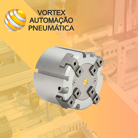 Garra Paralela / Pinça Pneumática Quatro dedos Dupla Ação Modelo 20D