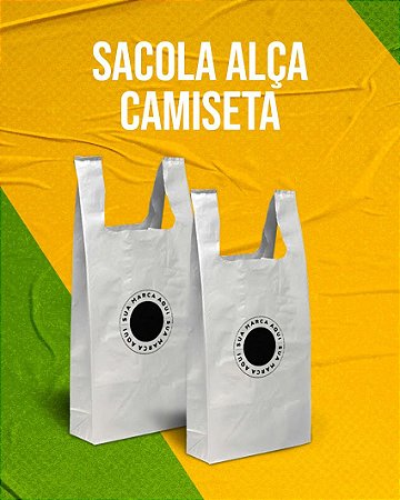 Sacola Plástica com Alça Camiseta