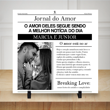 Azulejo Jornal do amor