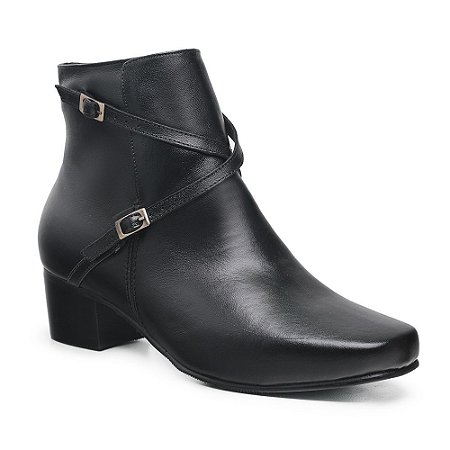 Bota Confort Anatômica Ref.: 2003 - Preta - Couro Legítimo