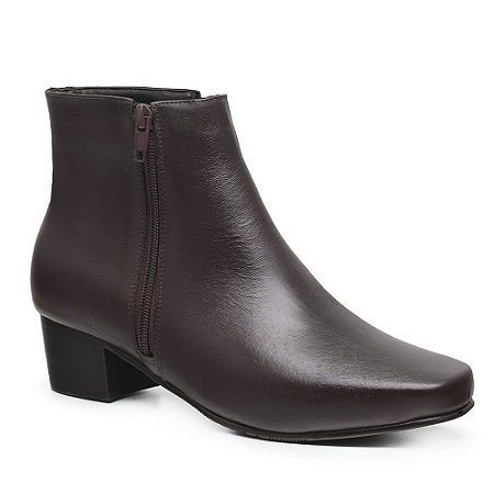 Bota Confort Anatômica Ref.: 2073 - Café - Couro Legítimo