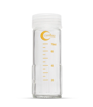Kit 6 Frascos de vidro 70ml com tampa plástica