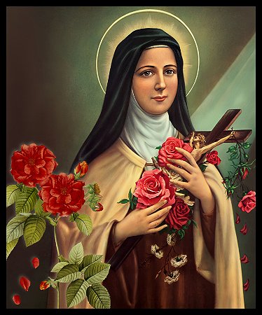 Quadro Santa Terezinha do Menino Jesus 50x60cm