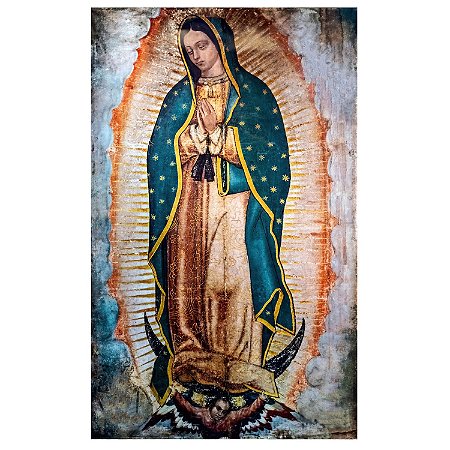 Imagem em Tecido Canvas Nossa Senhora de Guadalupe 106x172cm