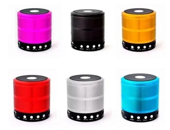 Mini Caixa Caixinha De Som Portátil Bluetooth Mp3 Fm Sd Usb