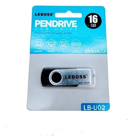 Pen Drive Leboss 16gb 2.0 Proteção Metálica