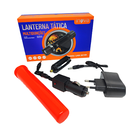 Lanterna Tática Policial Led Recarregável Zoom Multifunções Promoção