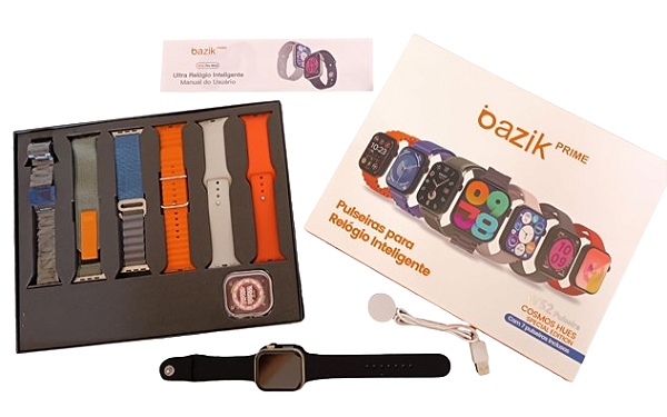 Relógio Smartwatch Inteligente W52 pro max ( Dourado) com 8 pulseiras