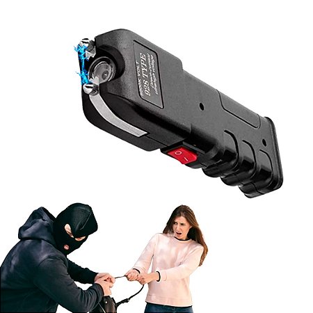 Lanterna Tática Auto Defesa Potente 120000w Feminino Mulher Segurança Vigilante