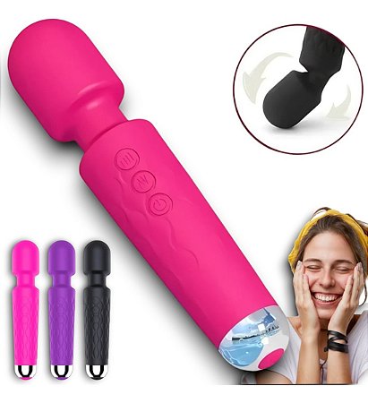 Massageador Varinha Íntima Ajustável 28 Modos De Massagem