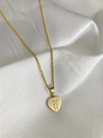 COLAR FILHA FOLHEADO