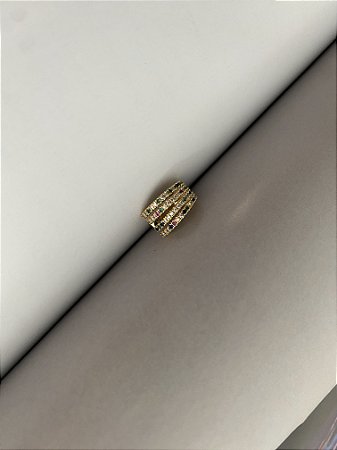 PIERCING FAKE 4 EM 1  FOLHEADO COM ZIRCÔNIAS