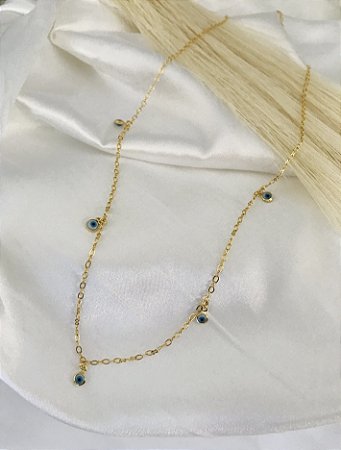 COLAR OLHO GREGO FOLHEADO