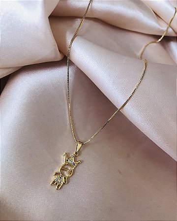 COLAR MÃE DE PRÍNCIPE FOLHEADO