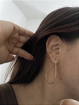 ARGOLA FIO GOTA TAM M- DOURADA