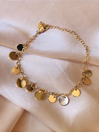 PULSEIRA MOEDAS LUX DOURADA