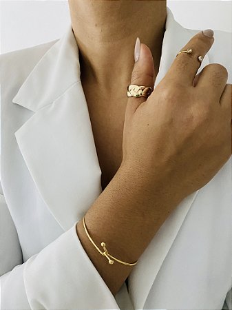 BRACELETE NÓ DELICADO- DOURADO