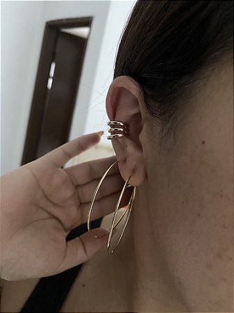 ARGOLA FIO G- FECHO CLIP- DOURADA