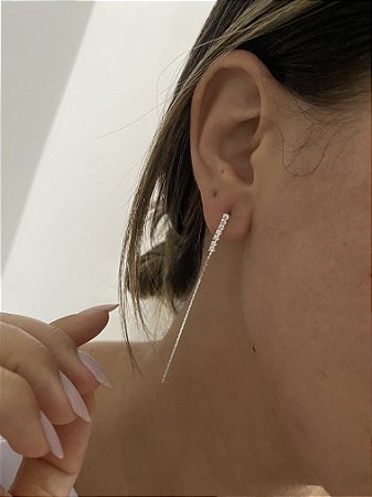 BRINCO FIO ZIRCÔNIA- PRATA 1000