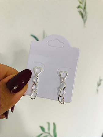 BRINCO CORAÇÕES - PRATA 1000