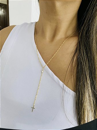 GRAVATINHA CRUZ COM ZIRCÔNIA