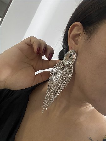 BRINCO STRASS PEDRARIA LUX- PRATA