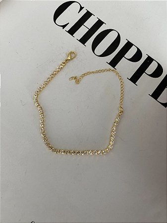 PULSEIRA RIVIERA ZIRCÔNIAS- DOURADA