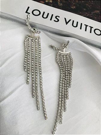 BRINCO FRANJINHA STRASS COM EAR CUFF