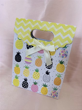 EMBALAGEM PRESENTEÁVEL ABACAXIS- TAM 12,5x 6,5x16,5cm