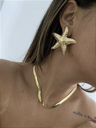 CHOKER FITA DOURADA 4mm (versão mais grossinha)