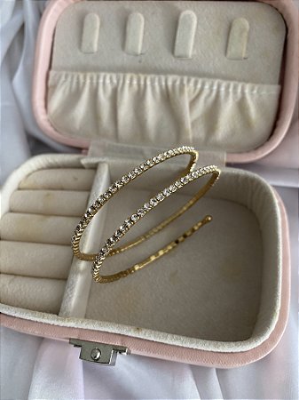 BRACELETE STRASS DOURADO