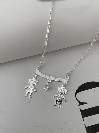 COLAR 2 FILHAS COM STRASS