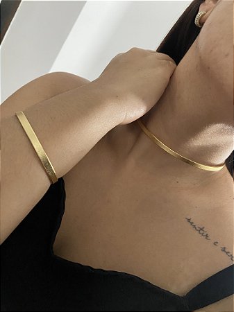 MIX GARGANTILHA ARO+ BRACELETE- DOURADO