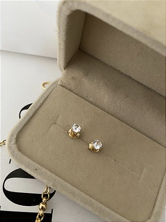 BRINCO ZIRCÔNIA DOURADO- P