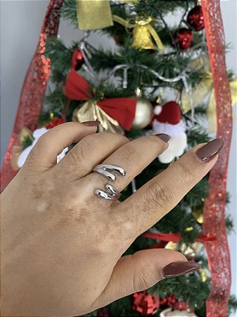 ANEL PONTAS- PRATEADO- REGULÁVEL