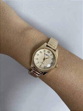 RELÓGIO SANSEY ELÁSTICO- DOURADO