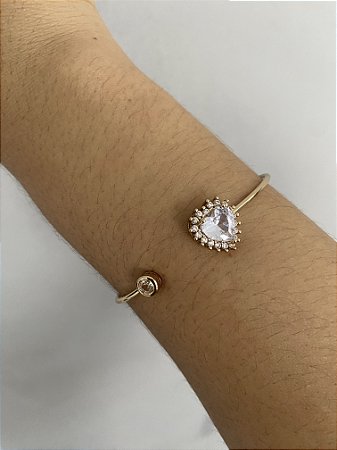 BRACELETE CORAÇÃO DE ZIRCÔNIA