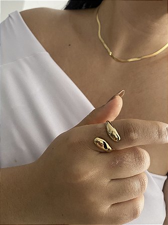 ANEL AÇO INOX REGULÁVEL - DOURADO