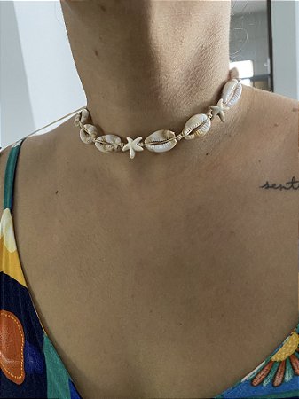 CHOKER BÚZIOS COM ESTRELAS