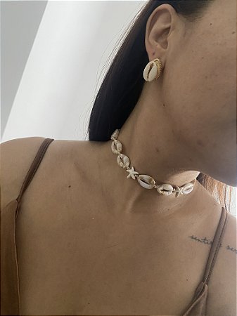 CHOKER BÚZIOS COM ESTRELAS